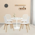 thumbnail image 6 of Mid Century Modern PP dining chair with Wooden Legs , kitchen & Dining Room Chairs Assemble Easily, kitchen chairs for Kitchen Dining Room & Living Room., 6 of 7