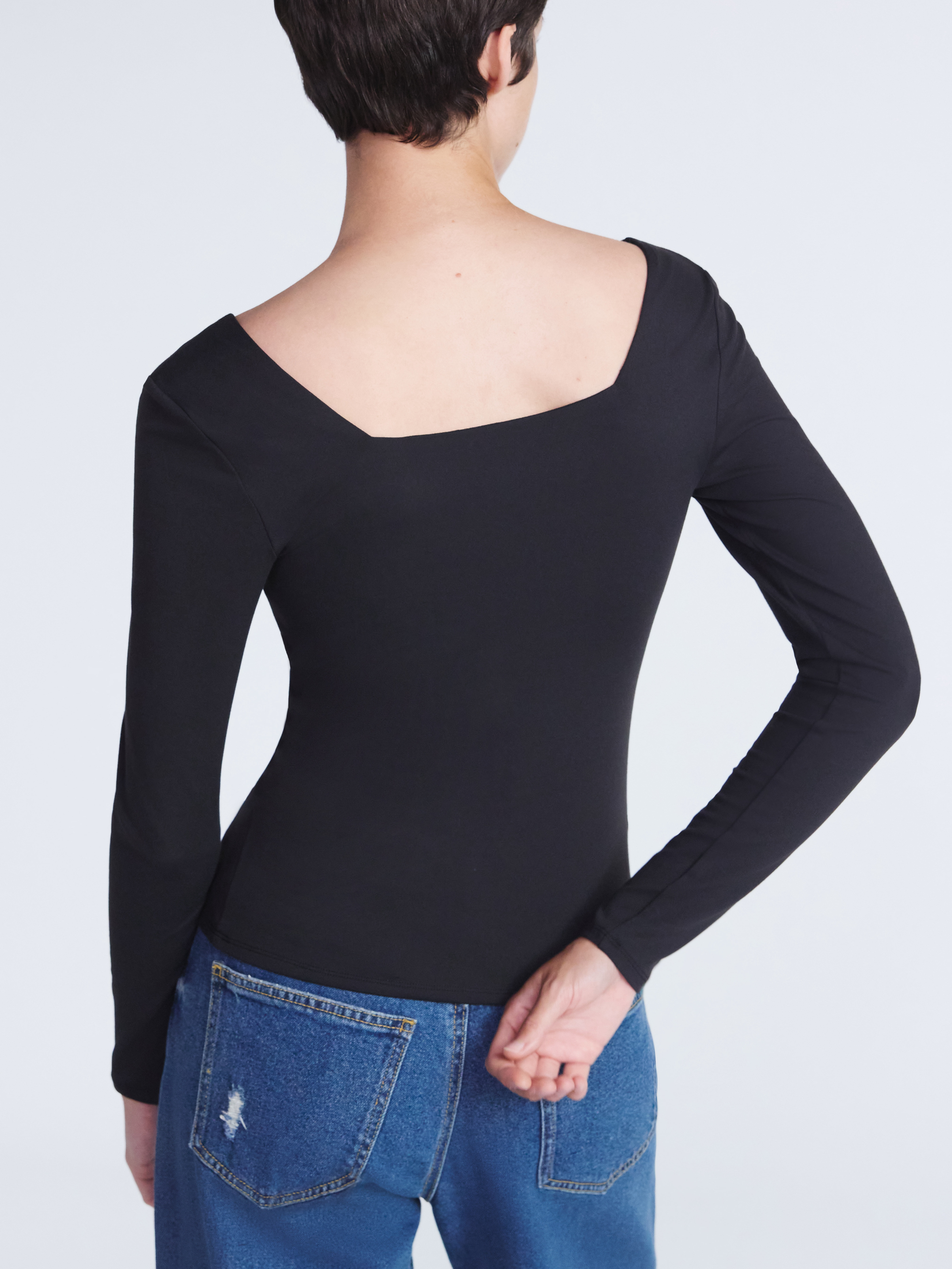 Scoop Women's Contour Top with Long Sleeves, Sizes XS-XXL