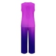 thumbnail image 5 of MSJUHEG 2 Piece Outfits 2025 Womens Two Piece Sets Summer Summer Sets Women 2 Piece Outfits Sleeveless Round Neck Tank Tops Crop Tops Wide Leg Pant Sets 2 Piece Pants Set for Women Summer Purple S, 5 of 5