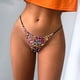 thumbnail image 2 of Gibobby Calzoncillos para mujeres sexy Calzoncillos sexys para mujer Comfort Fashion Bragas sexy Low Rise Soft T Back G String Bragas(Naranja,G), 2 of 4