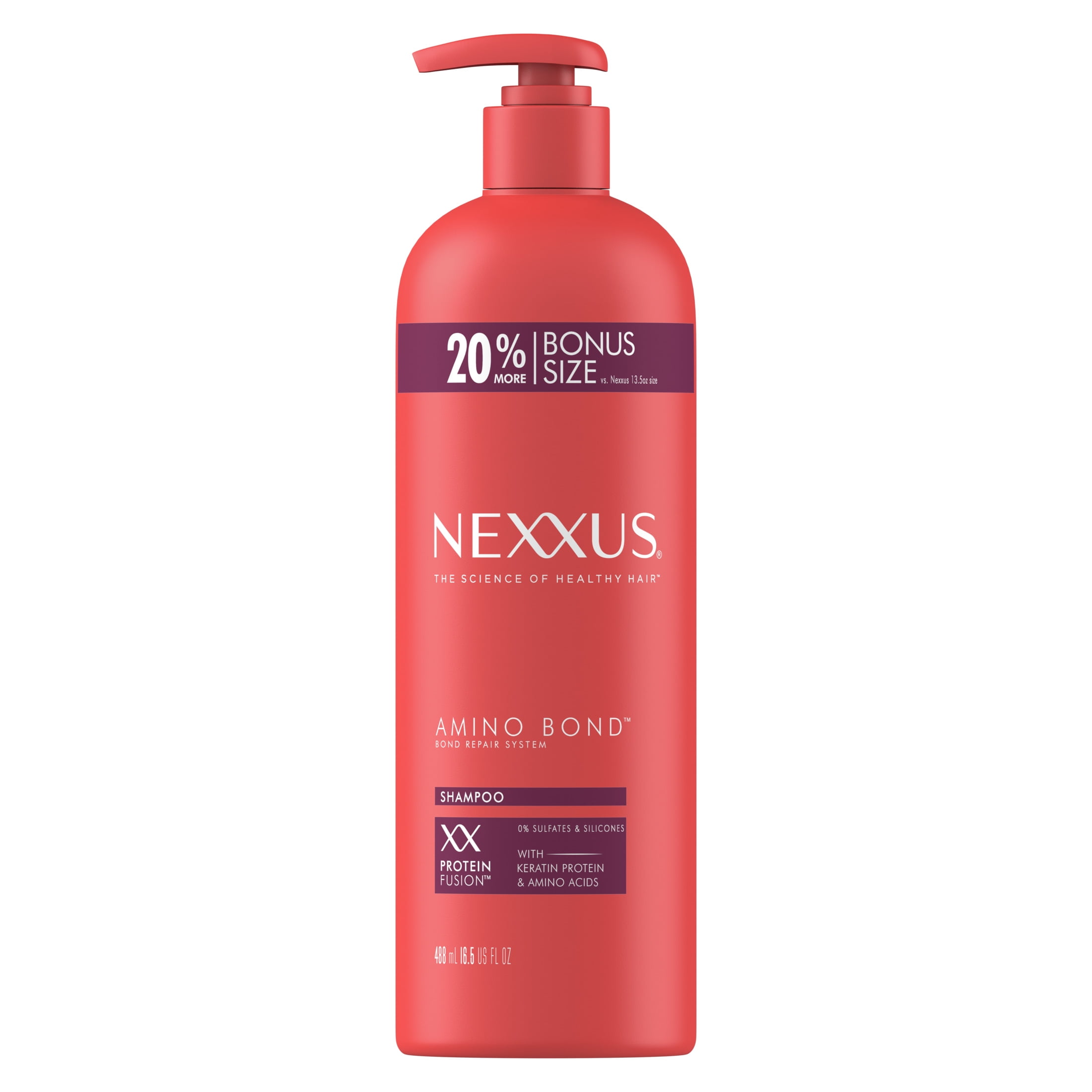Nexxus Amino Bond Shampoo for Damaged Hair Bond Repair Powered by Hydrolink Bonder with Amino5 Complex, 16.5 fl oz