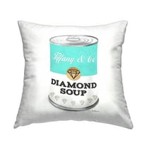 Stupell Industries Fashion Condensed Diamond Soup Glam Pop Blue,18 x 7 x 18 Decorative Pillows