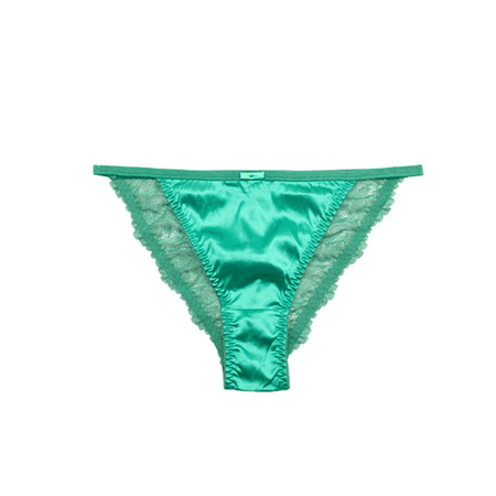 Fulorrnie Women s Lace Thong Underwear Sheer Mesh Panel Stretch Nylon Spandex  Tummy Control  No Show Briefs  Green  S