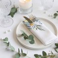 thumbnail image 3 of Cloth Napkins Set of 6 - 20x20 Inches, Floral Eucalyptus Leaves Washable Reusable Table Napkins, Summer Botanical Watercolor Daisy Soft & Absortbent Dining Napkin for Party Wedding Hotel Restaurant, 3 of 8