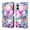 Color-4, variant on Leather For Apple iPhone 17e / 16e 6.1-inch Wallet Case Crystal Material Painted starry sky&geometric patterns&Flowers, Wallet For Women Men Card Holder Magnetic Clasp Kickstand Folio Cover,Color-2
