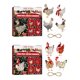 thumbnail image 1 of 4 piezas de adorno de gota de Navidad de pollo, decoración colgante de madera, recuerdo de fiesta (A), 1 of 4