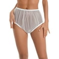 thumbnail image 1 of dPois Unisex Adult Plastic Pants Diapers Incontinence Cloth Diaper Cover Rubber Underwear White L, 1 of 7