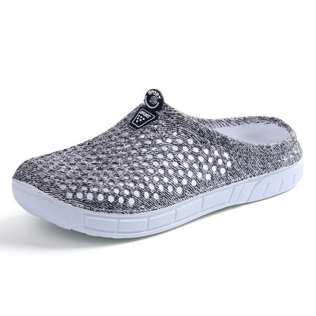 

Garden Shoes Clogs for Women Summer EVA Mules Sandals Quick Drying Slippers Walking Lightweight Rain Beach Summer Pool Beach Water Shoes Girl Nurses Work Shoes Grey Mesh Pattern 37