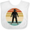 thumbnail image 3 of Inktastic Skateboarding Retro Sunset Skateboarder Boys Baby Bib, 3 of 4