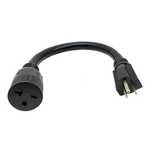 Parkworld 60660 Adapter Cord 15 AMP Household Regular 5-15P Male Plug to NEMA 6-20R (T-Blade 6-15R) Receptacle Female, ONLY Output 125 Volt.