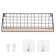 thumbnail image 1 of Yuarrent Estante de pared sin agujeros Estante de almacenamiento retro Estantes flotantes montados en la pared Estante de metal rústico Almacenamiento y organización del hogar Numero 3 Yuarrent HA025229-03, 1 of 6