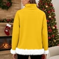 thumbnail image 4 of WTXUE Women Christmas Sweatshirts Turtleneck Long Sleeve Pullover Top Fashionable Casual Fleece Edge Oversized Tunic Sweatshirts Loose Warm Pullover Yellow Xxl, 4 of 5