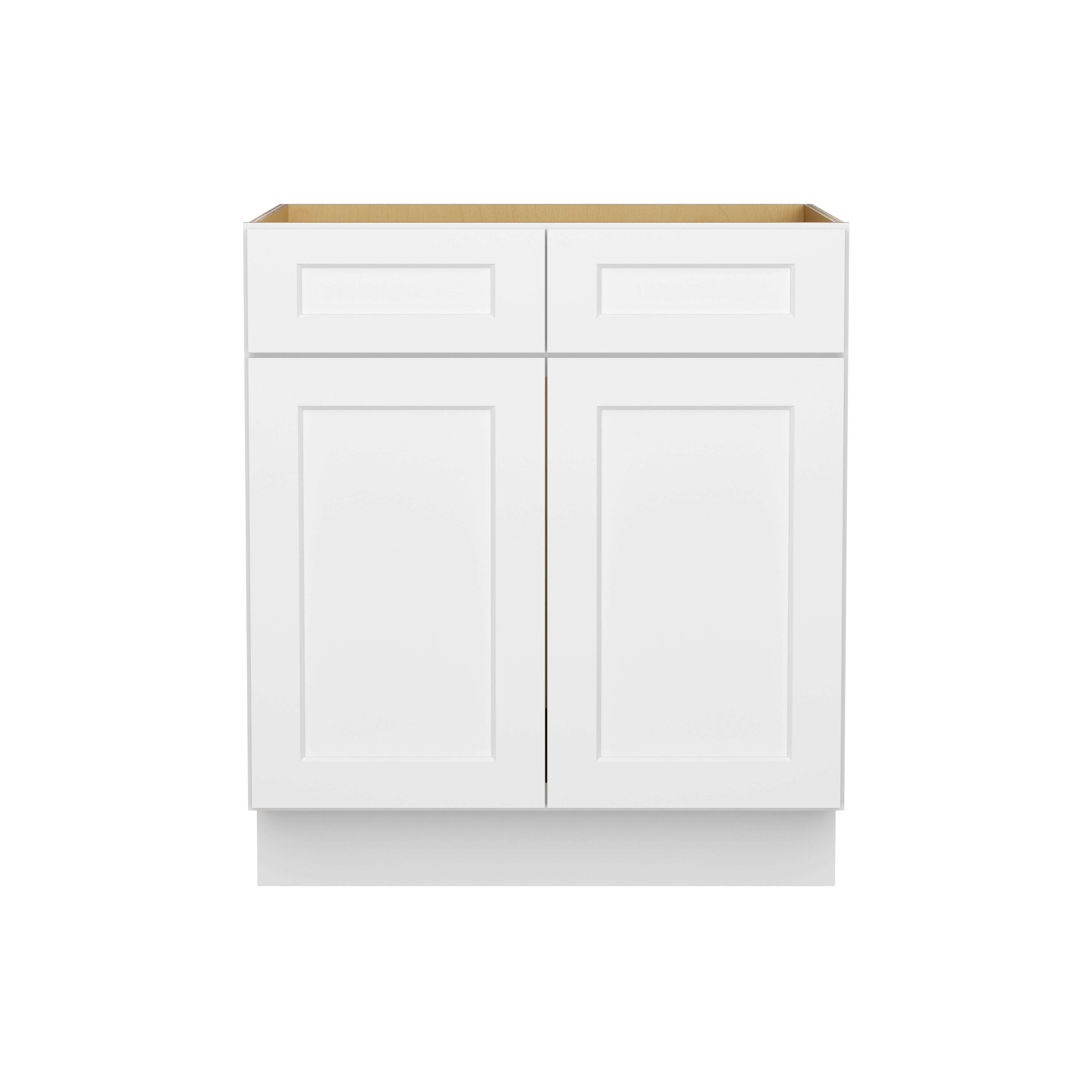 Furinno Shaker Sink Bases Kitchen Cabinet, Ready to Assemble, 24 D x 30 W x 34.5 H, White