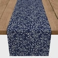 thumbnail image 3 of Creative Products Delicate Floral Pattern Navy Blue 16x90 Poly Twill Table Runner, 3 of 3