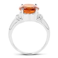 thumbnail image 2 of 3.94 Carat Genuine Madeira Citrine & White Topaz .925 Sterling Silver Ring QJ Model, 2 of 3