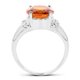thumbnail image 2 of 3.94 Carat Genuine Madeira Citrine & White Topaz .925 Sterling Silver Ring QJ Model, 2 of 3