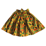 Traditional Kids & Baby Girls African Kente Print A-Line Skirt