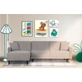 thumbnail image 1 of Sofá Cama Modular Reversible de Velvet Gris Claro Beehive Memory Foam Modelo Cosmo Makora, 1 of 8