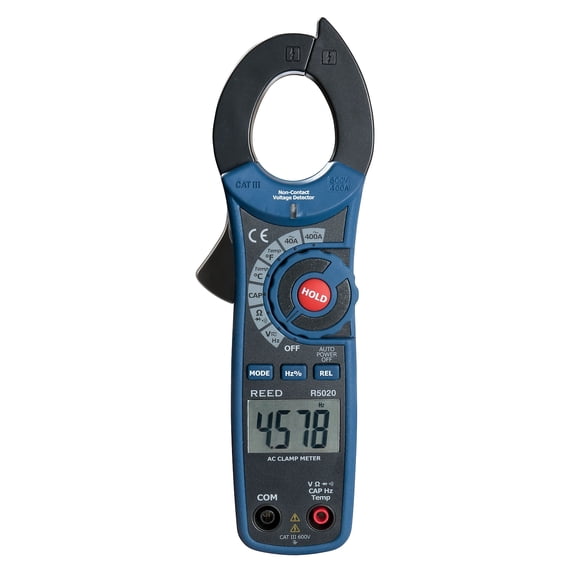 Reed Instruments REED R5020 400A AC Clamp Meter with Temperature and Non-Contact Voltage Detector