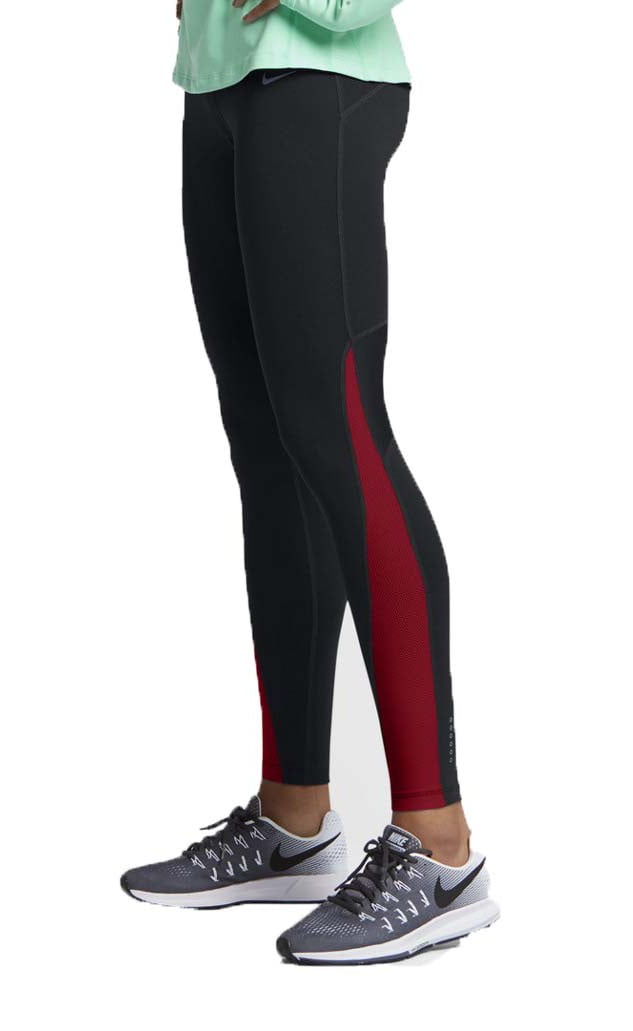 red and black nike tights