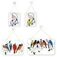 thumbnail image 6 of JUNTEX Colorful Birds Window Ornaments Sign for Home Front Porch Decor Rustic Door Hangers Wall Home Sign Porch Hanging Housewa, 6 of 19