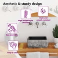 thumbnail image 4 of vidaXL Bathroom Basin, Countertop Vanity Sink, Natural Shape, Black 11.8"x11.8"x5.1" Marble Square, 4 of 8