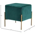 thumbnail image 4 of Meridian Furniture Isla Contemporary Velvet Ottoman/Stool in Green, 4 of 4