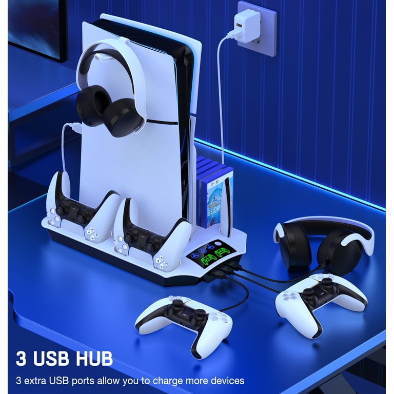 Beboncool PS5 Slim Cooling Stand with Dual Charger photo 2