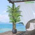 thumbnail image 4 of Keeplush 6FT Artificial Golden Cane Palm Tree– Indoor Large Fake Palm Tree, Lifelike Faux Plant with Textured Trunks & Flexible Fronds, No-Water Maintenance Silk Tree for Home Office Decor, 4 of 8