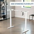 thumbnail image 5 of VIVO White Manual Height Adjustable Stand Up Desk Frame Crank Ergonomic System, 5 of 8