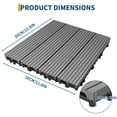 thumbnail image 2 of Garvee 9-Pack 12"x12" Interlocking Composite Deck Tiles for Patio, Balcony, Porch, Poolside, Grey, 2 of 8