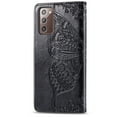 thumbnail image 3 of Allytech Galaxy Note 20 Case with Shiny Rhinestone, Shockproof PU Leather Retro 3D Butterfly Embossed Wallet Flip Case Magnetic Stand with Card Slot Folio Cover for Samsung Galaxy Note 20,Black, 3 of 7