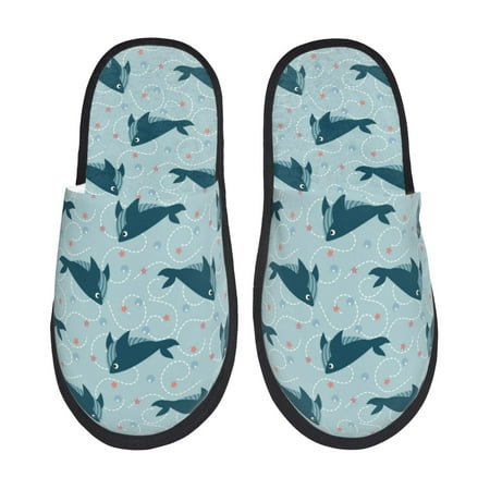 

Slippers for Women/Men - Bohemian Cartoon Cute Shark Soft Plush Warm Slip-on Slippers House Slippers Indoor House Shoes