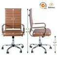 thumbnail image 5 of Okeysen Adjustable Office Desk Chair Ergonomic Leather Modern Conference Room Swivel Chairs Adult, Brown, 5 of 10