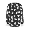 thumbnail image 5 of IYYVV Womens Halloween Cardigan Sweaters Ghost Print Button up Cardigans Fall Winter Warm Sweater Coats Black XL, 5 of 5