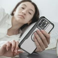 thumbnail image 6 of Case for iPhone 13 Pro,Full-Body Rugged Carbon Fibre Protective Clear Back Hybrid Magnetic with Wireless Charge Shockproof Protector Phone Case for iPhone 13 Pro,6.1 inch 2021 (Black), 6 of 17