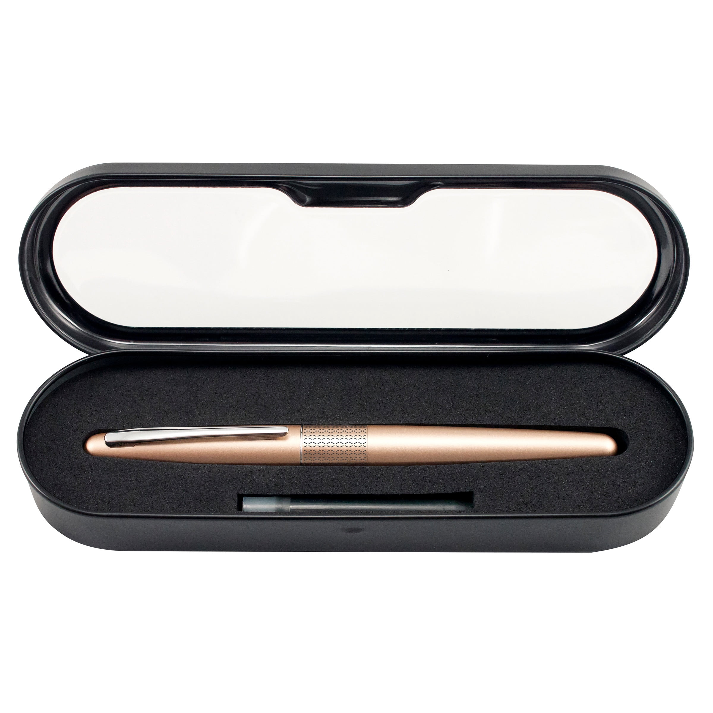 Pilot Metropolitan Gel Pen, Gold Zig Zag Barrel, Fine Point, Black Ink