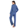 thumbnail image 3 of Eternatastic Womens Pajamas Set Long Sleeve Sleepwear Button Down Nightwear Soft Modal Pj Lounge Sets, 3 of 6