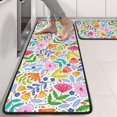 thumbnail image 2 of Kitchen Rugs Sets Of 2,Pioneer Flower Floral Print Pattern Anti Fatigue Kitchen Mat Rugs Non Slip Washable,Decorative Kitchen Floor Mats for Kitchen,Sink,Laundry,17"x47"+17"x47", 2 of 5