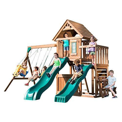 モンスターハウス セット Gorilla Playsets Avalon Treehouse Cedar Playground for Kids
