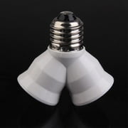 2 in 1 E27 Lamp Socket Splitter Adapter Light Double Bulb Y Stand Holder F8O3