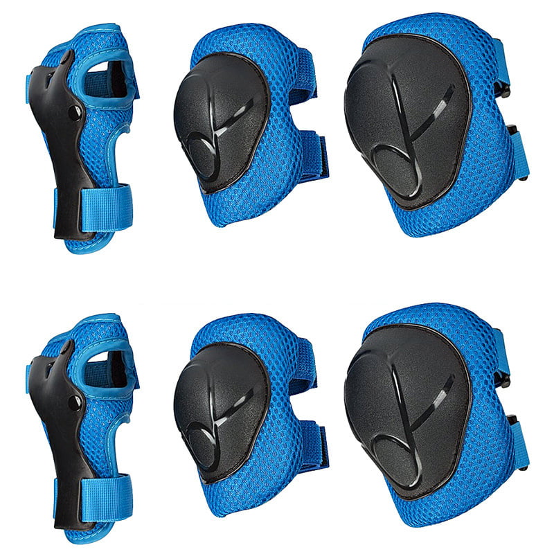 6pcs Rollerblading Skateboarding Kneepad Elbow Pads Wrist Guard Protective Gear 