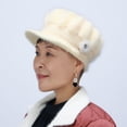 thumbnail image 1 of Gorro de invierno para mujer de mediana edad y mayor, más gorro de lana de terciopelo, gorro de madre, gorro de anciano, gorro de punto, 1 of 1