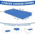thumbnail image 3 of Pieces Couch Cushion Covers for Sectional Sofa Seat Slipcover Stretch Sectional Couch Cover for L Shape Left/Right Chaise with Elastic Bottom ( Seater + Chaise Light ), 3 of 7