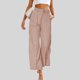 thumbnail image 1 of ICHUANYI Clearance Fashion Women Summer Casual Loose Pocket Solid Button Zipper Trousers Elastic Waist Pants(Pink, XXL) ICHUANYI WER2023081206263, 1 of 7