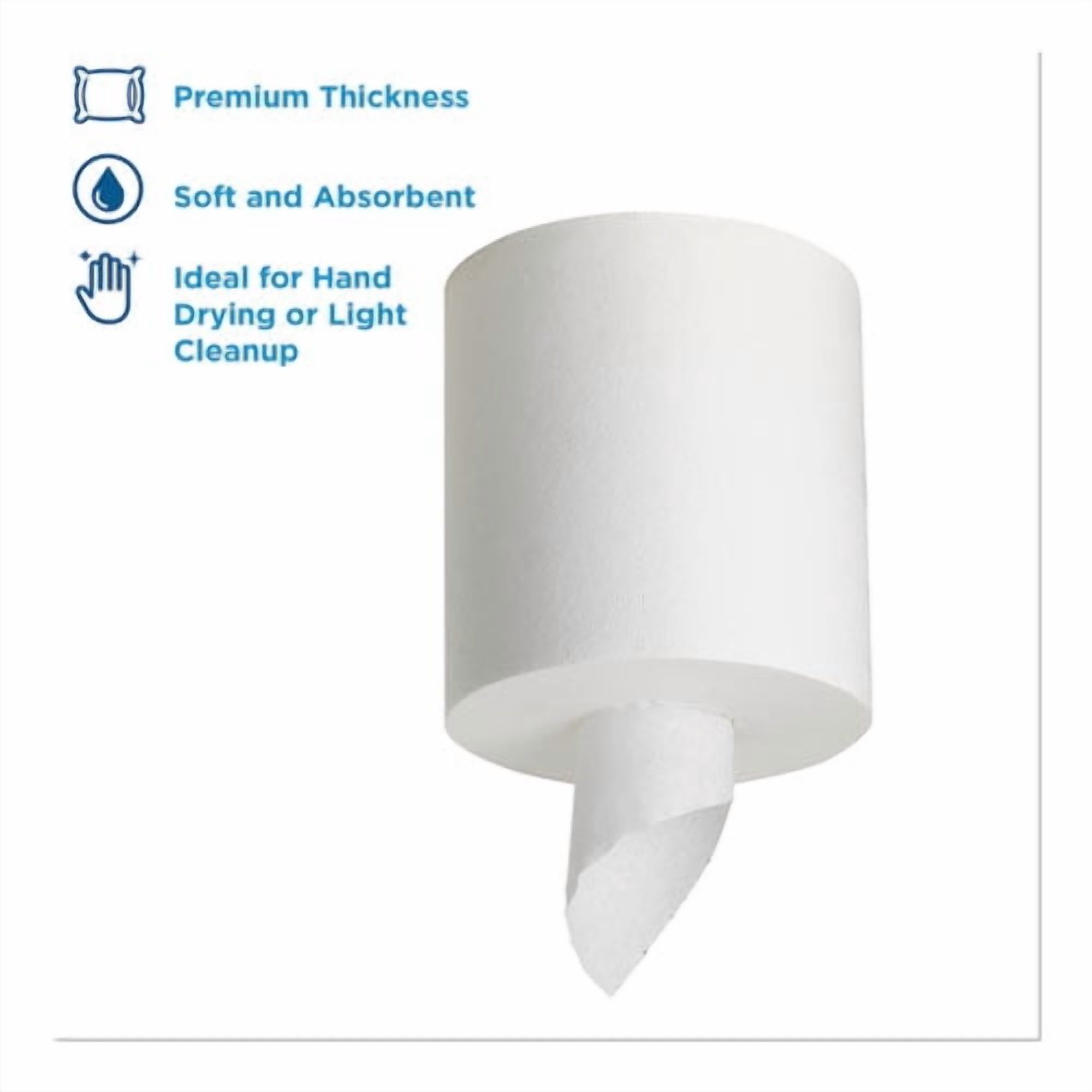 SofPull CenterPull Perforated Paper Towels, 1-Ply, 7.8 x 15, White, 320/Roll, 6 Rolls/Carton | Bundle of 2