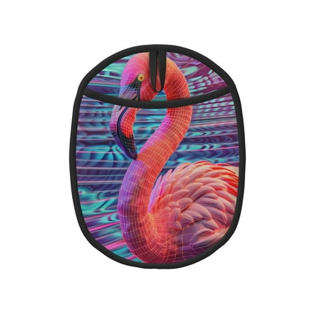 

Naloa Digital Flamingo Vibrant Art Silicone Pot Holders Oven Mitts Heat Resistant Hot Pads Non Slip Pot Holder for Kitchen Baking and Cooking 9.4 x 7.5 Inches