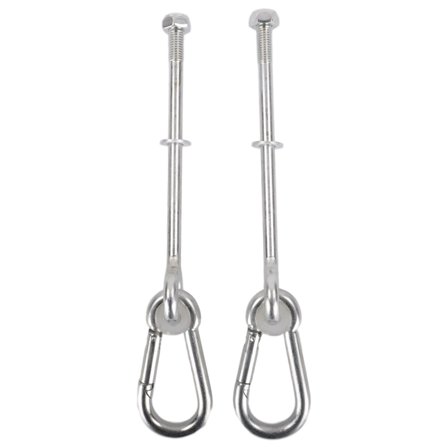 Swing Set Stuff Inc. 3/8" X 6" Swing Hanger with Spring Clip Pair