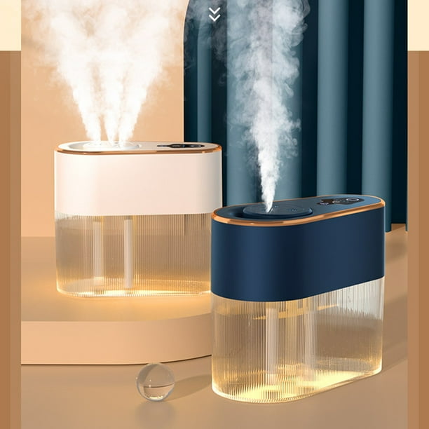 Fiudx Humidificador de Vapor Frío, Difusor de Aroma 2 En 1, Gran Capacidad de 2,2 L, Funcionamiento Silencioso, Luz Nocturna Suave, Ideal para Dormitorio U Oficina, Portátil, Fácil de Limpiar, Tamaño