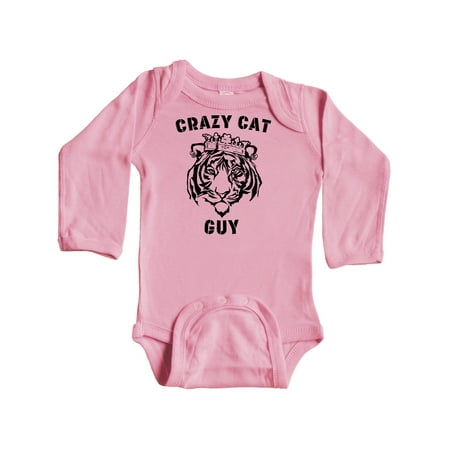 

Inktastic Crazy Cat Guy Tiger with Crown Gift Baby Boy or Baby Girl Long Sleeve Bodysuit